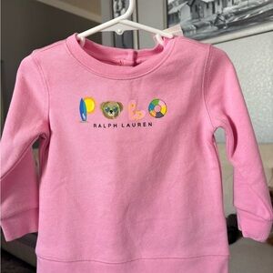 Ralph Lauren Pink Graphic Kids Sweatshirt